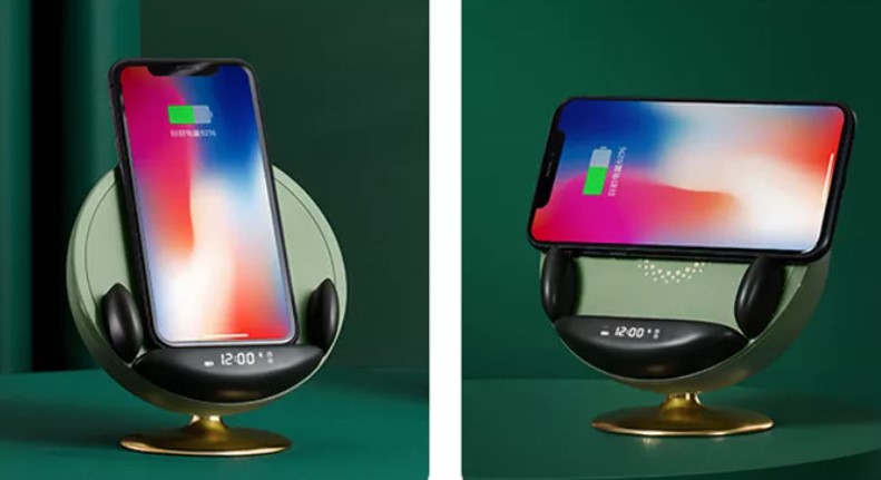 TGA-6019 -----Wireless Charging Stand with Speaker and Alarm Clock display