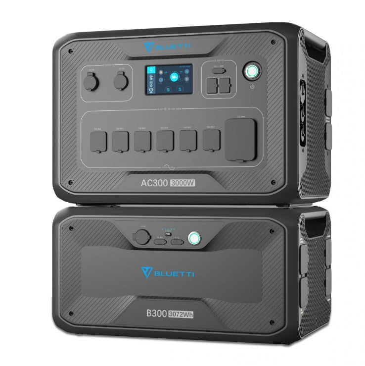Bluetti AC300 Power Station (Total AC Output 3000W) + 1x B300 Home Battery/Power Backup System