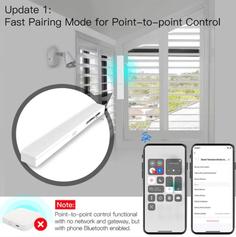 Bluetooth Adjustable Blinds Motor --- (for Plantation Shutters Window)