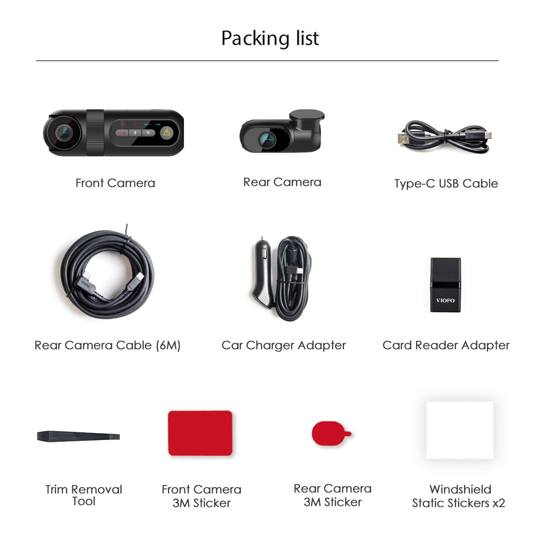 Viofo ---- T130- 3 Channel car dash camera