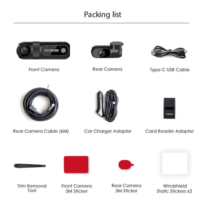 Viofo ---- T130- 3 Channel car dash camera